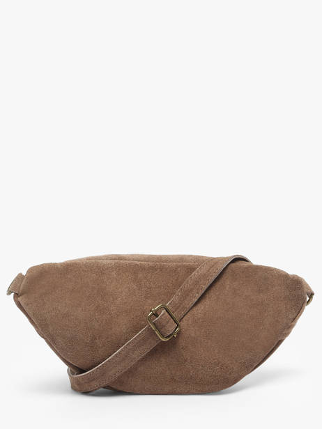 Sac Banane Cuir Milano Beige velvet VE24119 vue secondaire 4
