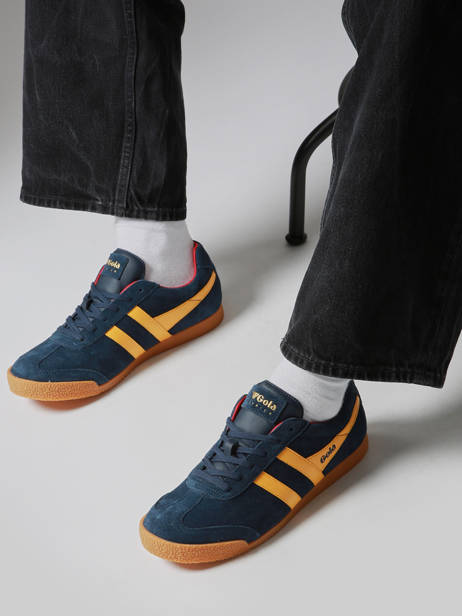 Sneakers Harrier In Leather Gola Blue men CMA192 other view 1