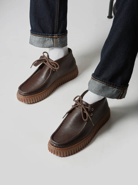 Chaussures Derbies Montante Torhill En Cuir Clarks Marron men 26183425 vue secondaire 1