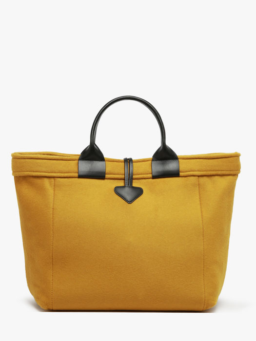 Longchamp Le roseau toile duffle coat Handbag Yellow
