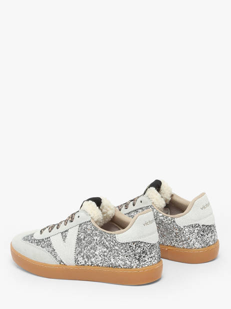 Sneakers Berlin In Leather Victoria Silver women 1126223 other view 3
