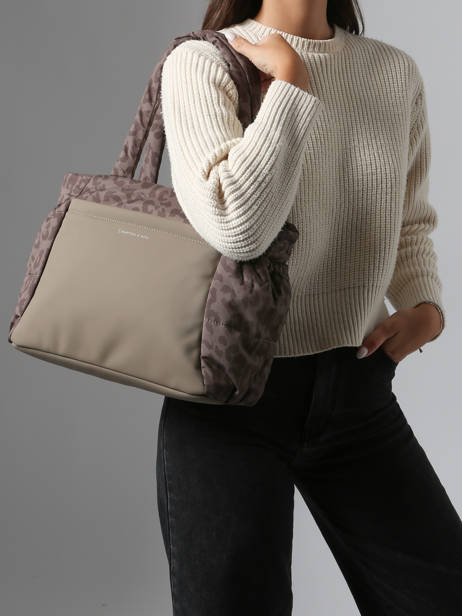 Hellvi Cloud Medium Leo - Shopping Bag  Kapten and son Brown leo L other view 1