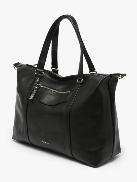 Shoulder Bag Vintage Leather Nat et nin Black vintage THYLANE other view 2