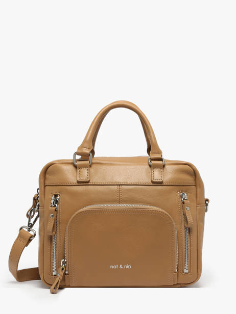 Leather Baby Macy Crossbody Bag Nat et nin Beige vintage BABYMACY