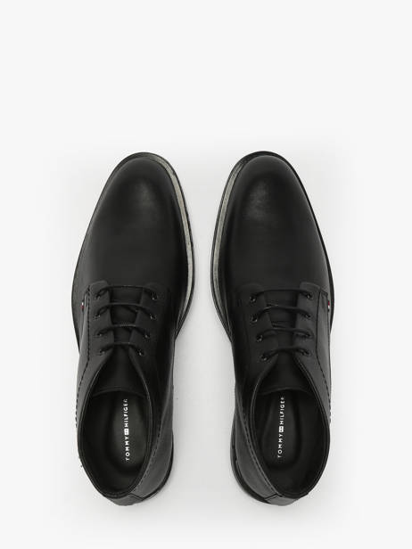 Ankle Formal Shoes In Leather Tommy hilfiger Black men 5697BDS other view 3