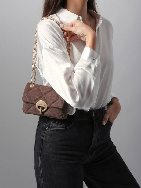 Shoulder Bag Moon Linen Vanessa bruno Brown moon 70V40326 other view 1