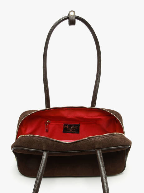 Shoulder Bag Velvet Caviar Leather Milano Brown velvet caviar VC25093 other view 3