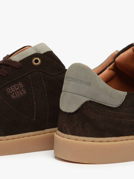 Sneakers Quadra In Leather Redskins Brown men QUADRA other view 2
