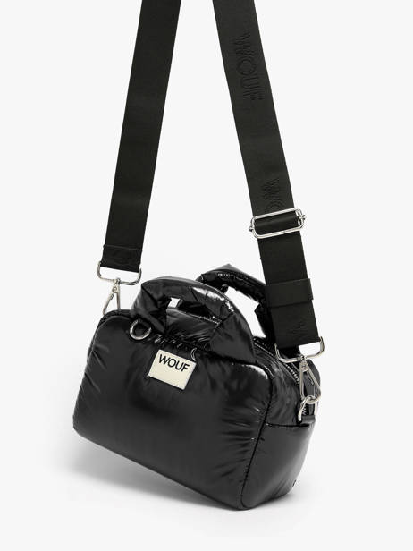 Sac Bandoulière Glossy Polyester Recyclé Wouf Noir glossy BB250023 vue secondaire 2