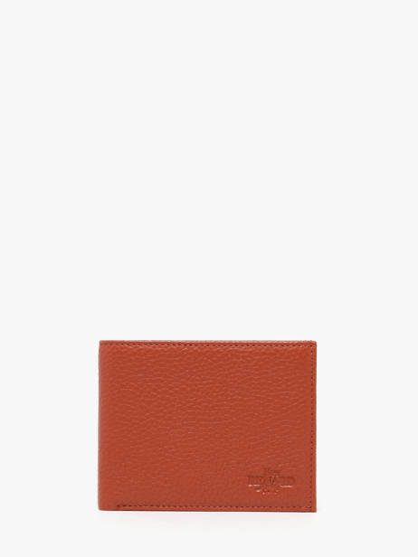 Wallet Foulonne Leather Yves renard Orange foulonne 2307