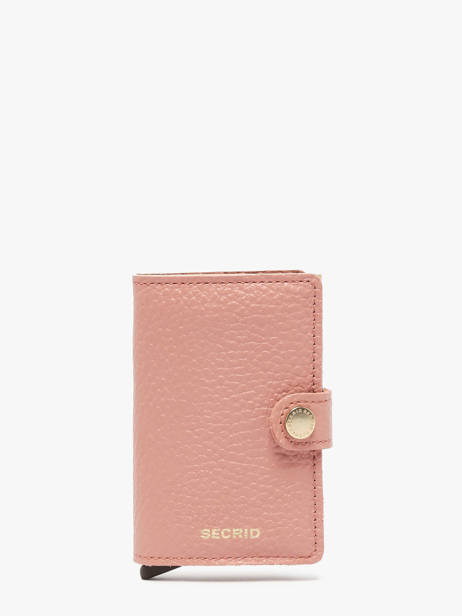 Card Holder Pebble Leather Secrid Pink pebble MPE