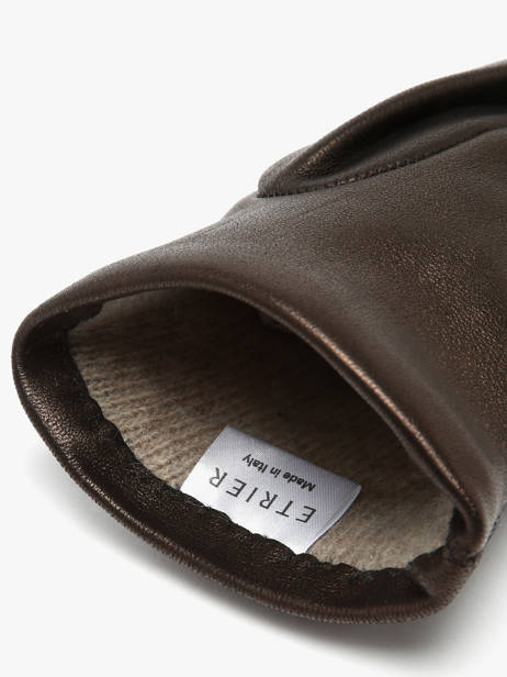 Women's Leather Gloves Etrier Black accessoires EGLO412G other view 2