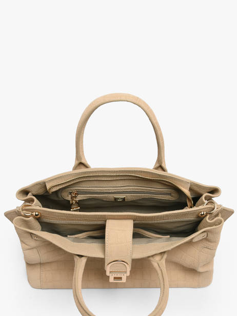 Satchel M Equestre Croco Leather Etrier Beige equestre croco EEQC142M other view 3