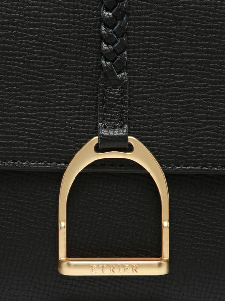 Sac Bandoulière S Torsade Cuir Etrier Noir torsade ETOS169S vue secondaire 5