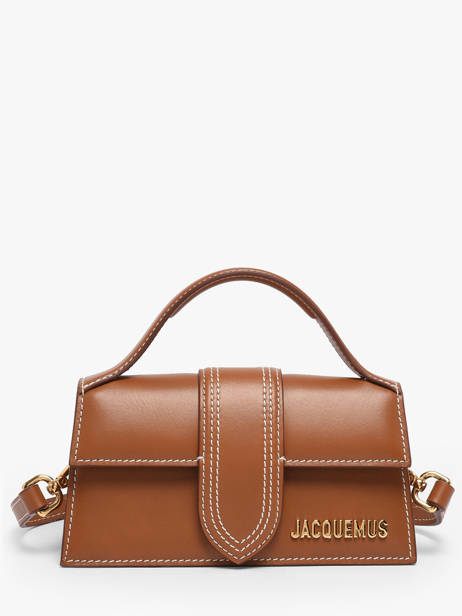 Preloved Leather Mini Bambino Crossbody Bag Jacquemus Brown second life 1560098