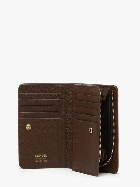 Compact Leather Ninon Zip Wallet Lancel Brown ninon A11123 other view 1