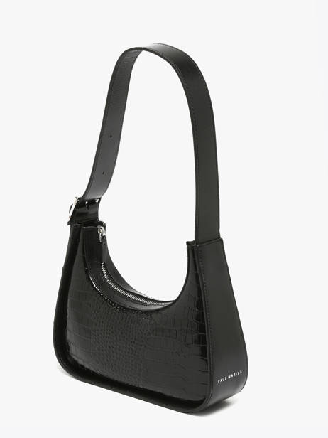 Shoulder Bag Croco Vernis Paul marius Black croco vernis VICTXCRV other view 1