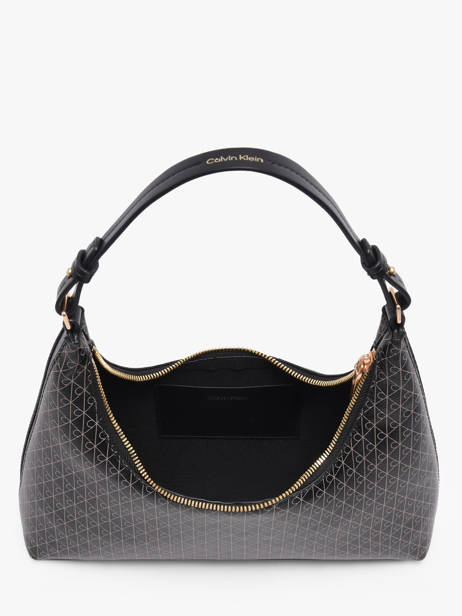 Shoulder Bag Coated Emblem Recycled Polyester Calvin klein jeans Black coated emblem 4F3298G other view 3