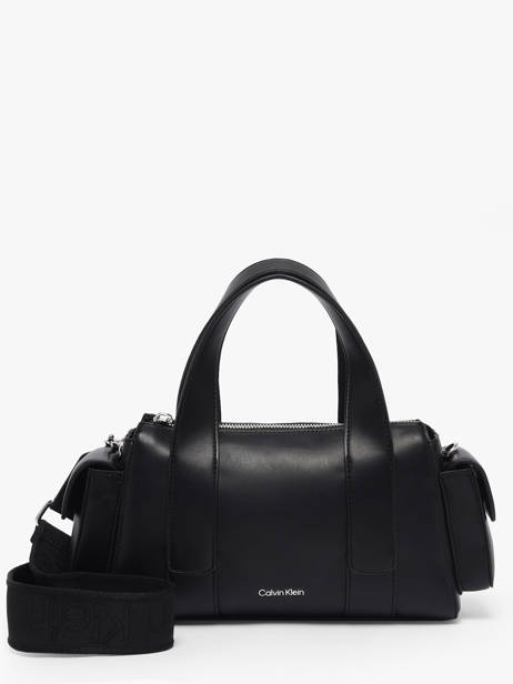 Satchel Signature Logo Strap Polyurethane Calvin klein jeans Black signature logo strap 4F3291G