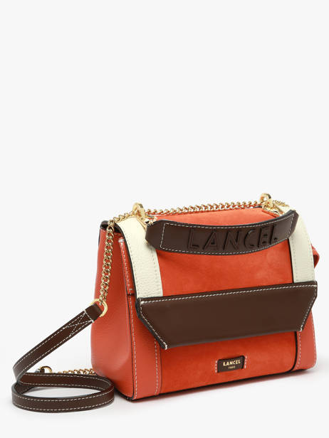 Leather Ninon Color Block Crossbody Bag Lancel Orange ninon A13370 other view 2