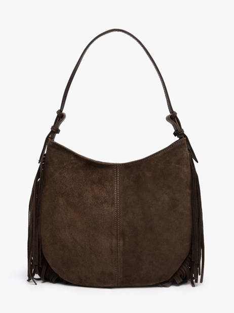 Shoulder Bag Velvet Leather Milano Brown velvet VE25112 other view 4