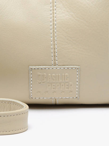 Shoulder Bag Seam Leather Basilic pepper Beige seam BSEA03 other view 5