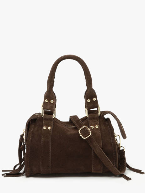 Crossbody Bag Velvet Leather Milano Brown velvet VE24092O other view 4