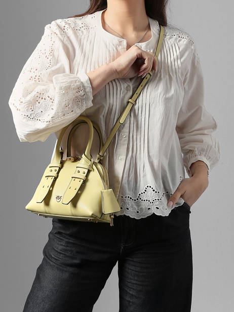 Sac Bandoulière Love Bag Icon Cuir Pinko Vert love bag icon 5333A0QO vue secondaire 1