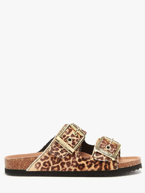 Sandals In Leather Colors of california Brown women HCBIO502