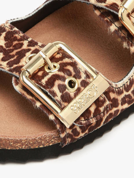 Sandals In Leather Colors of california Brown women HCBIO502 other view 2