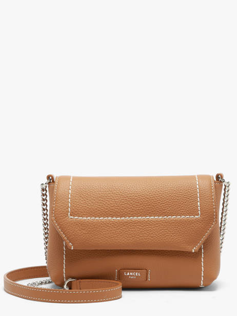Leather Ninon Soft Crossbody Bag Lancel Brown ninon A14030