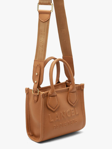 Leather Mini Jour Crossbody Bag Lancel Brown jour A14078 other view 2