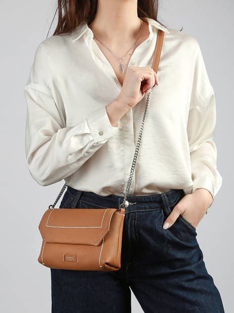 Leather Ninon Soft Crossbody Bag Lancel Brown ninon A14030 other view 1