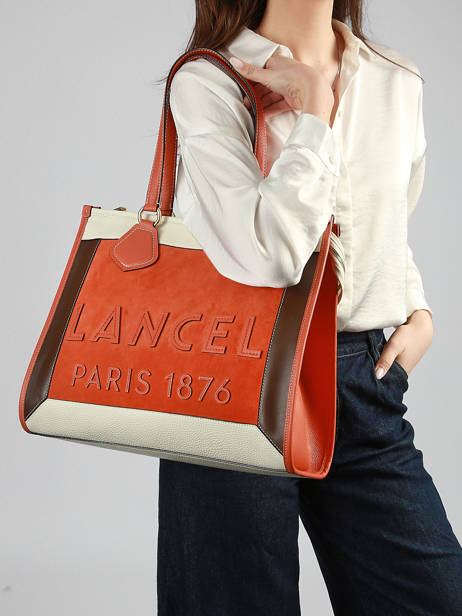 Shoulder Bag Cabas D'ete Leather Lancel Orange cabas d'ete A13369 other view 1