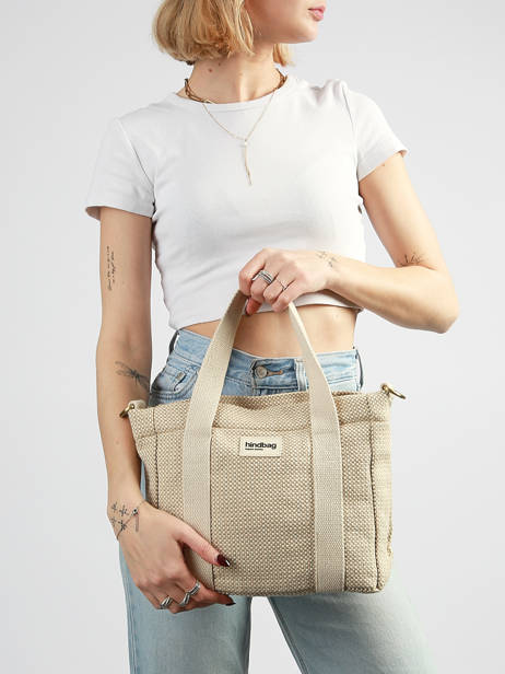 Handbag Tressage Cotton Hindbag Beige tressage TS other view 1