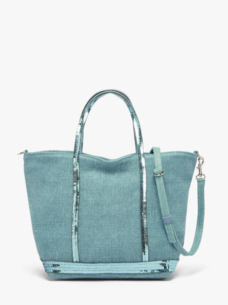 Small Cabas Linnen And Sequins Vanessa bruno Blue cabas lin 31V40435 other view 5