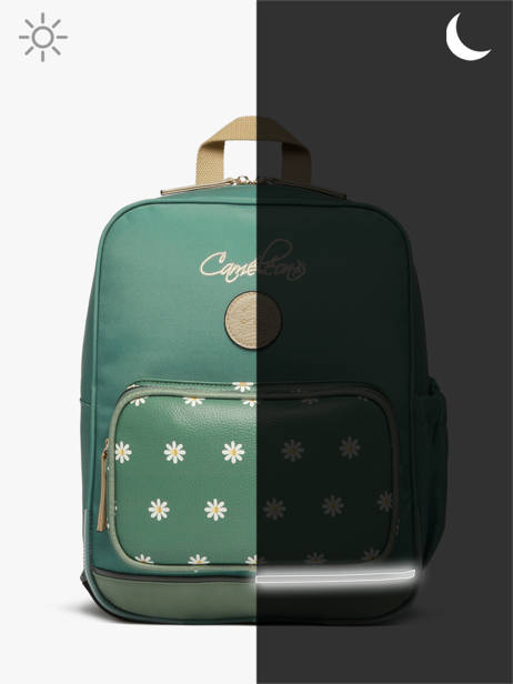 1 Compartment Backpack Cameleon Green vintage fantasy PBVGSD33 other view 8