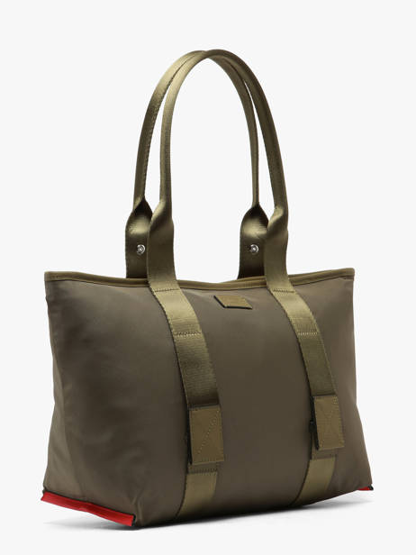 Medium Mistral Rollable Tote Bag Nylon And Leather Lancel Green mistral A13995 other view 1