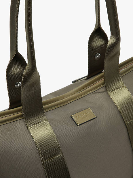 Medium Mistral Rollable Tote Bag Nylon And Leather Lancel Green mistral A13995 other view 2