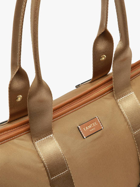 Medium Mistral Rollable Tote Bag Nylon And Leather Lancel Brown mistral A13995 other view 2