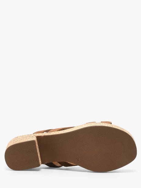 Sandales à Talon En Cuir Aliwell Marron women A126024 vue secondaire 4