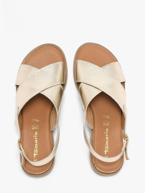 Sandals In Leather Tamaris Gold women 44 other view 3
