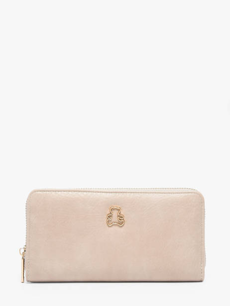 Wallet Lulu castagnette Beige zip CHRYS702