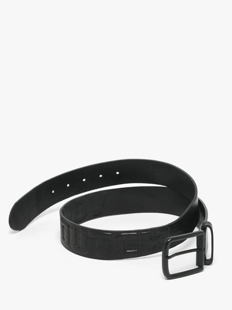 Leather Lingo Men's Belt Von dutch Black belt LINGO other view 2