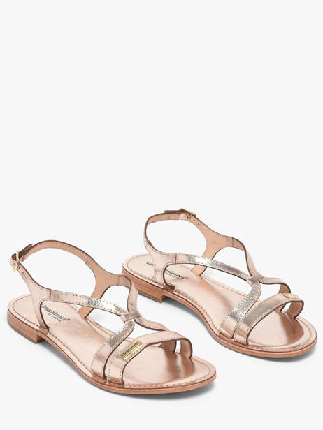 Flip Flops Hamoon In Leather Les tropeziennes Gold women HAMOON other view 1