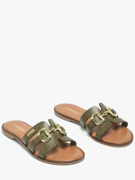 Slippers Hamia In Leather Les tropeziennes Green women HAMIA other view 1