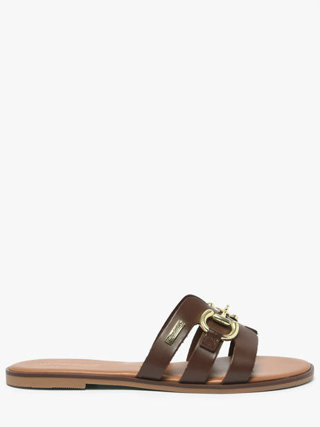 Slippers Hamia In Leather Les tropeziennes Brown women HAMIA