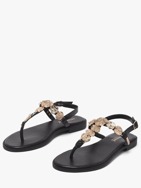 Flip Flops In Leather Les tropeziennes Black women ORTEGA other view 1