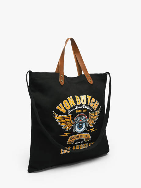 Oaks Tote Bag With Leather Handles Von dutch Black bags OAKS other view 2