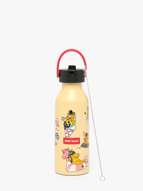 Drinking Bottle 500 Ml Hello hossy Brown cool kids 500M other view 2